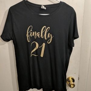Finally 21! T-shirt Black/Gold